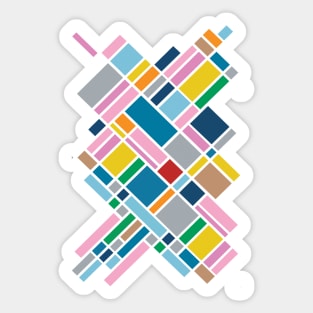 Map White Outline 45 Sticker